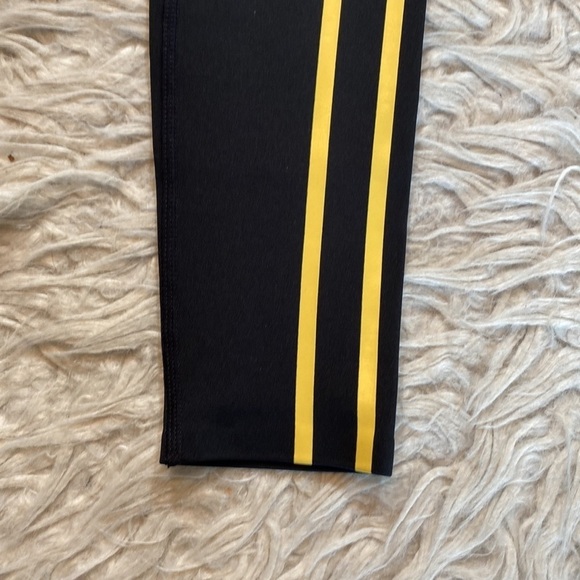 Splits59 Black Leggings with Gold Stripes - Picture 7 of 10